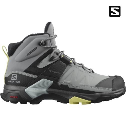 Salomon X Ultra 4 Mid Winter Thinsulate Climasalomon Waterproof Women's Winter Boots Grey | CA 64N78